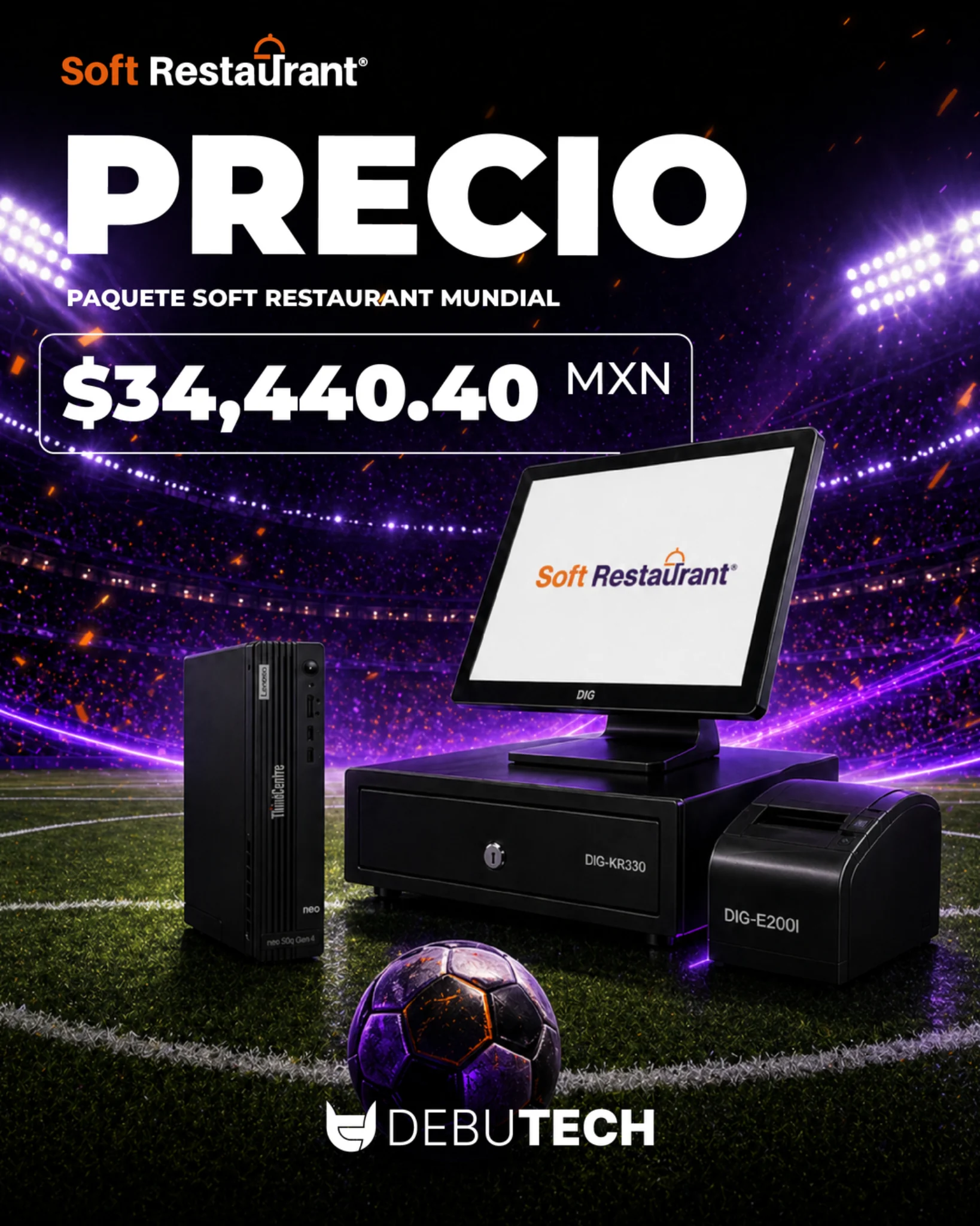 Precio del paquete de Debutech