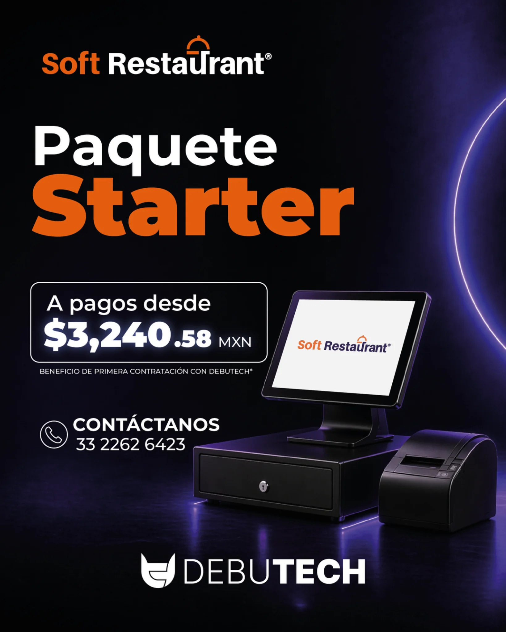 Publicidad del paquete Starter de Debutech