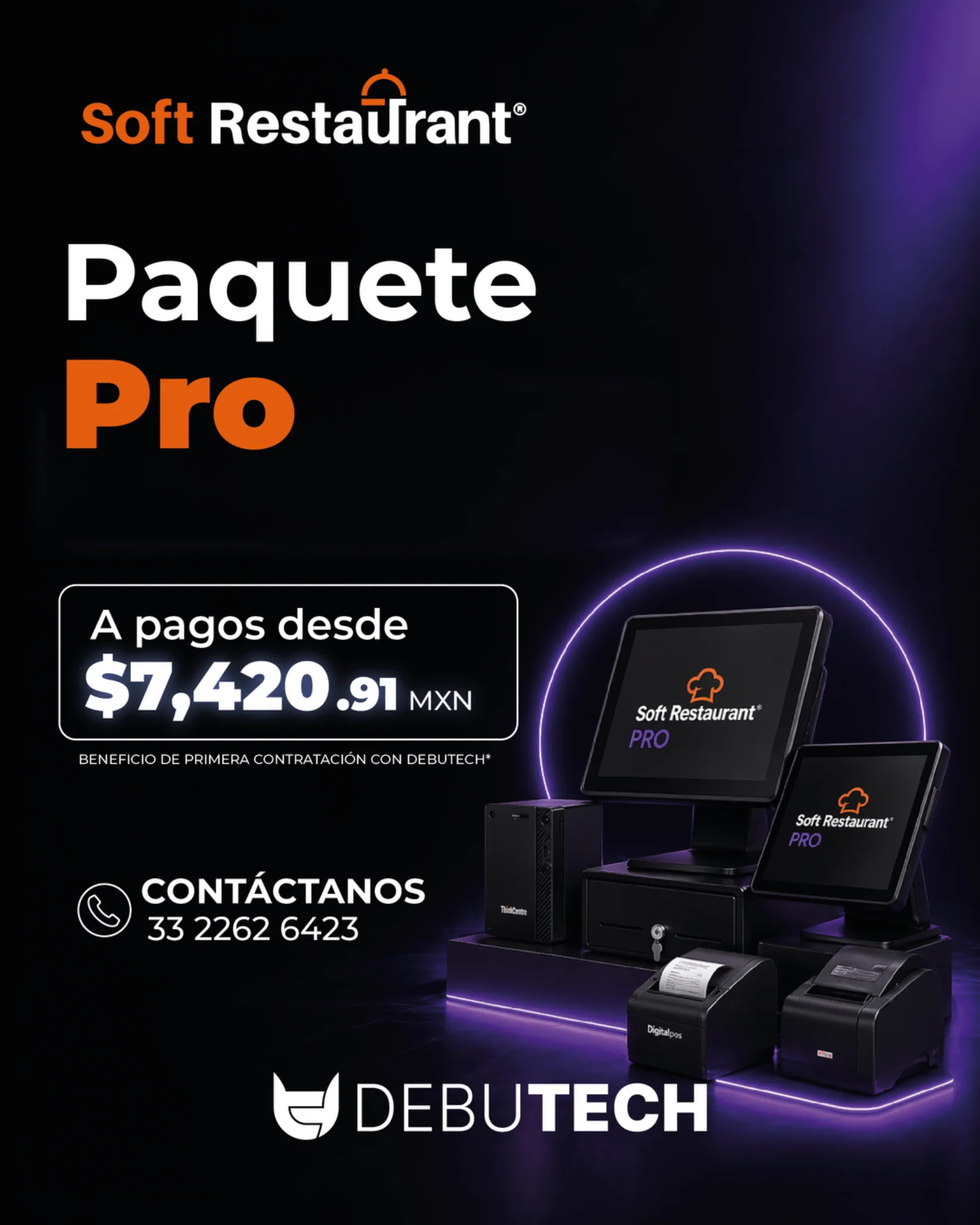 Publicidad del paquete Pro de Debutech