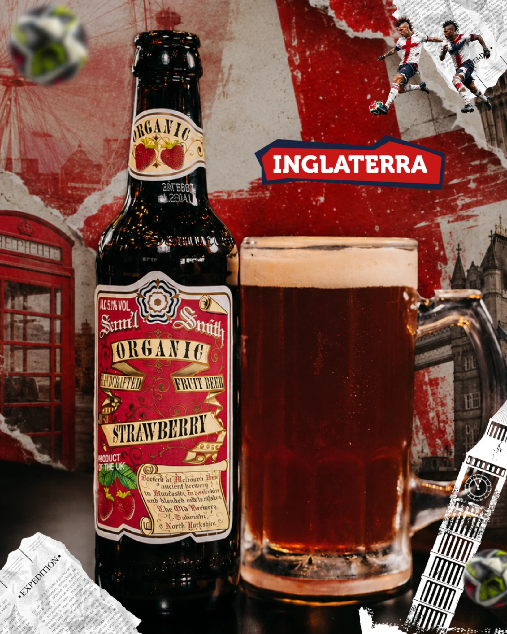 Campaña de bebidas York Pub: cervezas de Inglaterra